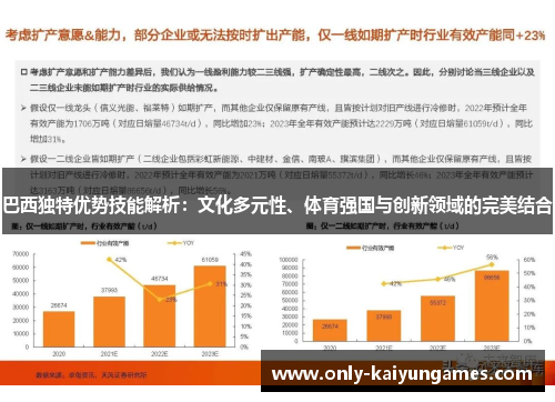 巴西独特优势技能解析：文化多元性、体育强国与创新领域的完美结合